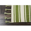 Nourison Solano Rectangle Wool Cotton and Polyester Area Rug in Ivory/Green