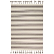 Nourison Solano Rectangle Wool Cotton and Polyester Area Rug in Ivory/Gray