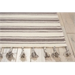 Nourison Solano Rectangle Wool Cotton and Polyester Area Rug in Ivory/Gray