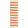 Nourison Solano Runner Wool Cotton and Polyester Area Rug in Ivory/Orange