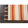 Nourison Solano Runner Wool Cotton and Polyester Area Rug in Ivory/Orange