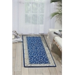 Nourison Somerset Rectangle Traditional Polyester Acrylic Area Rug in Navy