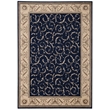 Nourison Somerset Rectangle Traditional Polyester Acrylic Area Rug in Navy