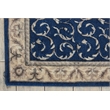 Nourison Somerset Rectangle Traditional Polyester Acrylic Area Rug in Navy