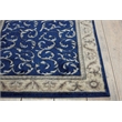 Nourison Somerset Rectangle Traditional Polyester Acrylic Area Rug in Navy