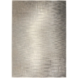 Nourison Soma Rectangle Contemporary Polyester Area Rug in Gray/Ivory