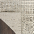 Nourison Soma Rectangle Contemporary Polyester Area Rug in Gray/Ivory