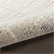 Nourison Soma Rectangle Contemporary Polyester Area Rug in Gray/Ivory