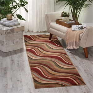 Nourison Somerset 24x69&quot Runner Fabric Area Rug in Multi-Color