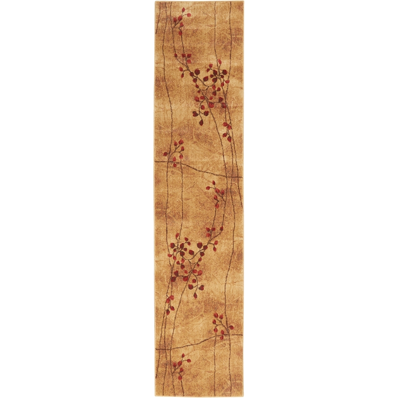 Nourison Somerset 10' Runner Brown Fabric Rustic Area Rug (10' Runner)