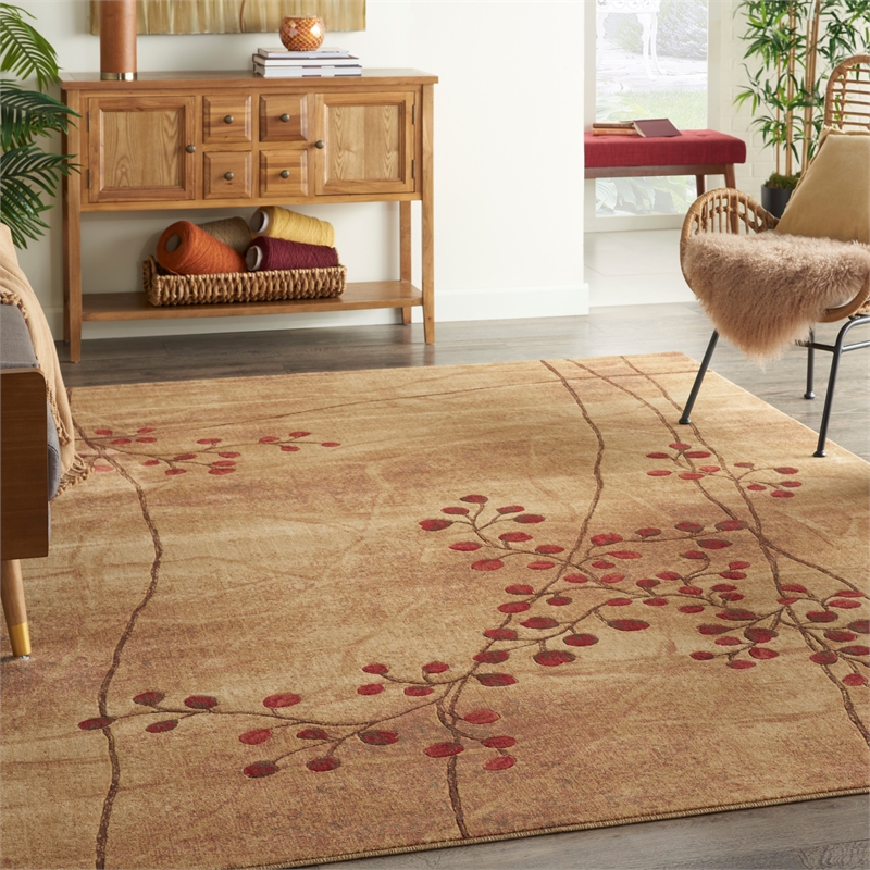 Nourison Somerset 8' x 11' Brown Fabric Rustic Area Rug (8' x 11')