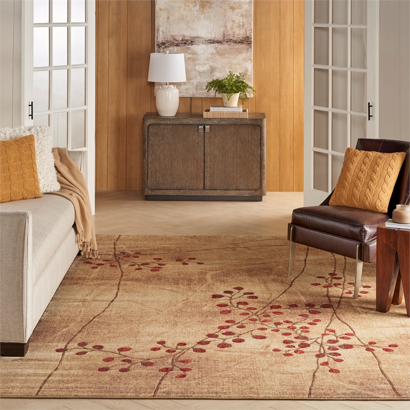 Nourison Somerset 8' x 11' Brown Fabric Rustic Area Rug (8' x 11')