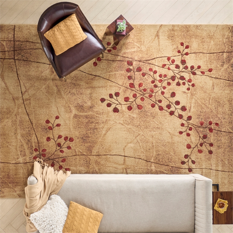Nourison Somerset 8' x 11' Brown Fabric Rustic Area Rug (8' x 11')