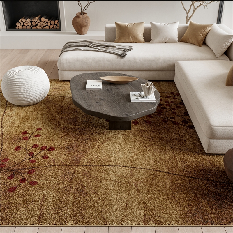 Nourison Somerset 8' x 11' Brown Fabric Rustic Area Rug (8' x 11')