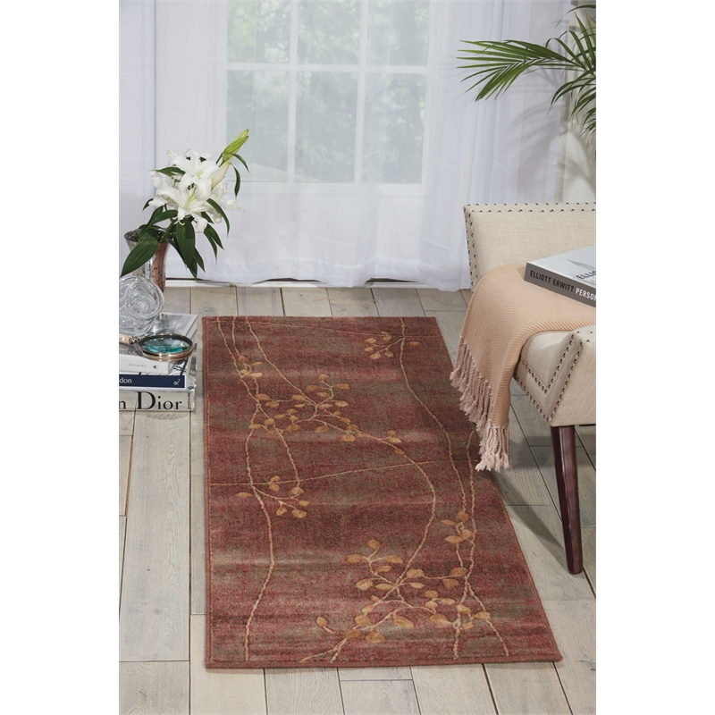 Nourison Somerset 6' Runner Multicolor Fabric Rustic Area Rug (6' Runner)