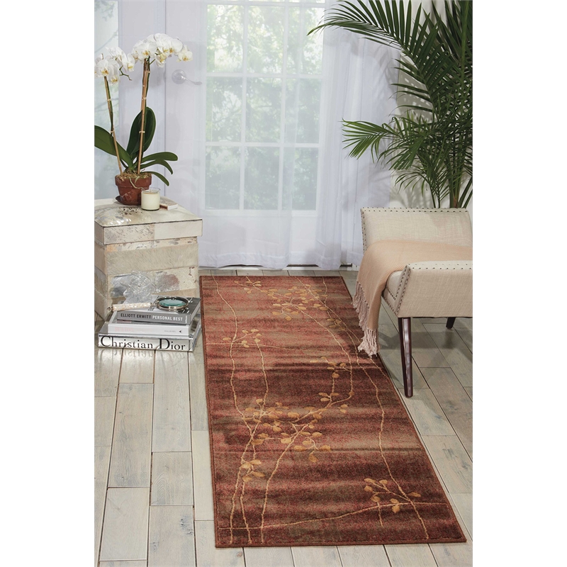 Nourison Somerset 8' Runner Multicolor Fabric Rustic Area Rug (8' Runner)