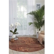 Nourison Somerset 6' x Round Multicolor Fabric Rustic Area Rug (6' Round)