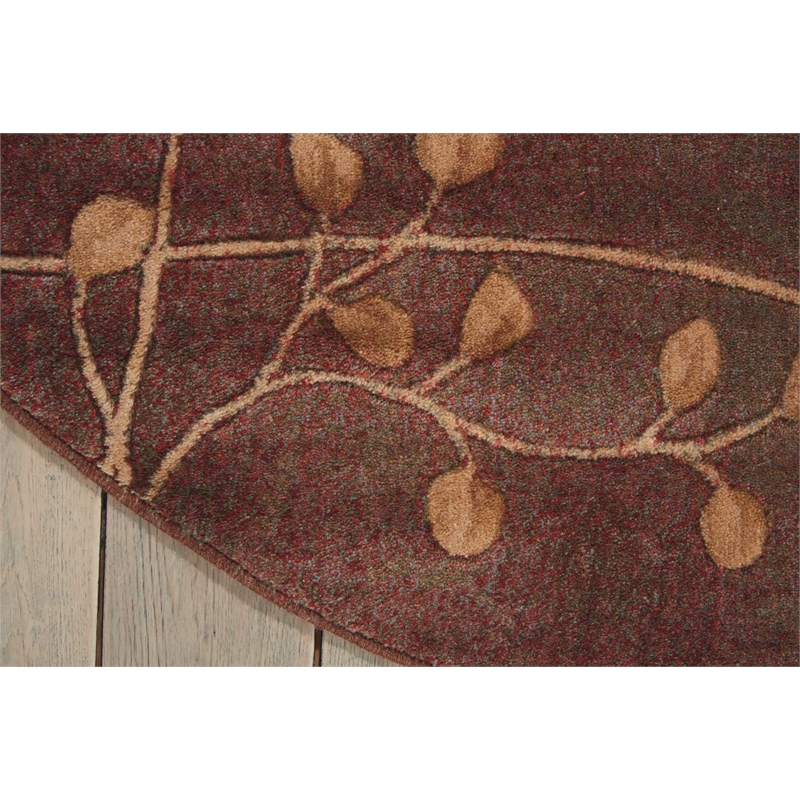 Nourison Somerset 6' x Round Multicolor Fabric Rustic Area Rug (6' Round)