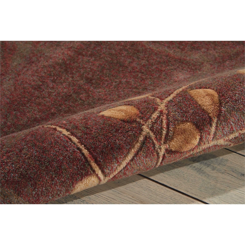 Nourison Somerset 6' x Round Multicolor Fabric Rustic Area Rug (6' Round)