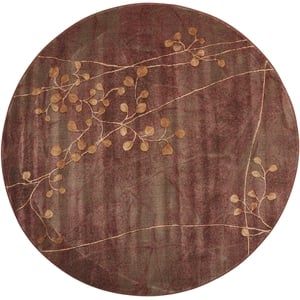 Nourison Somerset 6' x Round Multicolor Fabric Rustic Area Rug (6' Round)