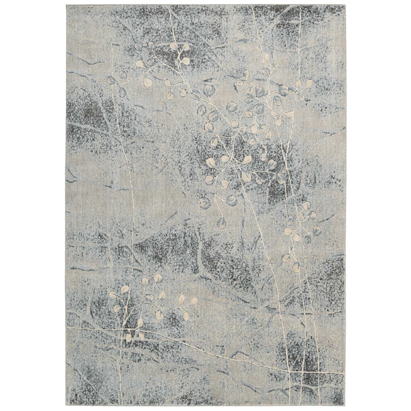 Nourison Somerset 2' x 3' Gray and Blue Fabric Bohemian Area Rug (2' x 3')