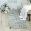 Nourison Somerset 8' Runner Gray and Blue Fabric Bohemian Area Rug (8' Runner)