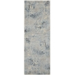 Nourison Somerset 8' Runner Gray and Blue Fabric Bohemian Area Rug (8' Runner)