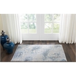 Nourison Somerset 3' x 4' Gray and Blue Fabric Bohemian Area Rug (3' x 4')