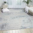 Nourison Somerset 4' x 6' Gray and Blue Fabric Bohemian Area Rug (4' x 6')