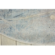 Nourison Somerset 6' x Round Gray and Blue Fabric Bohemian Area Rug (6' Round)