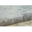 Nourison Somerset 6' x Round Gray and Blue Fabric Bohemian Area Rug (6' Round)