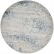 Nourison Somerset 6' x Round Gray and Blue Fabric Bohemian Area Rug (6' Round)