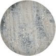 Nourison Somerset 6' x Round Gray and Blue Fabric Bohemian Area Rug (6' Round)