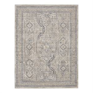 Nourison Nyle 9'10&quot x 13'6&quot Ivory/Grey/Blue Bohemian Indoor Rug