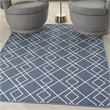 Nourison Modern Lines 5' x 7' Denim Modern Indoor Rug Polypropylene