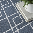 Nourison Modern Lines 5' x 7' Denim Modern Indoor Rug Polypropylene