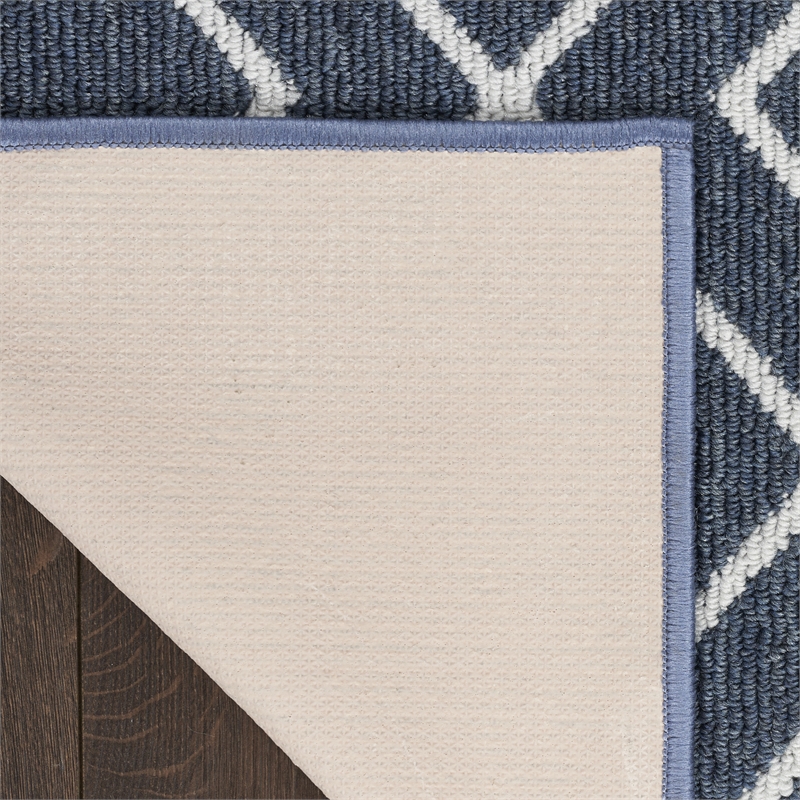 Nourison Modern Lines 5' x 7' Denim Modern Indoor Rug Polypropylene