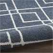 Nourison Modern Lines 5' x 7' Denim Modern Indoor Rug Polypropylene