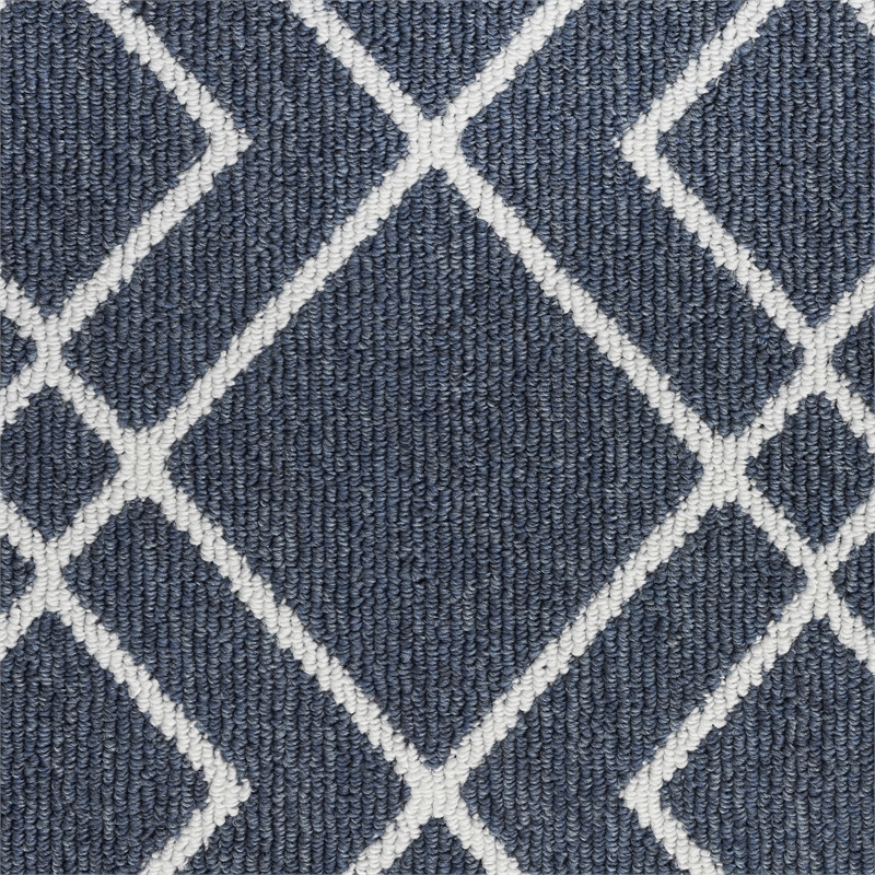 Nourison Modern Lines 5' x 7' Denim Modern Indoor Rug Polypropylene