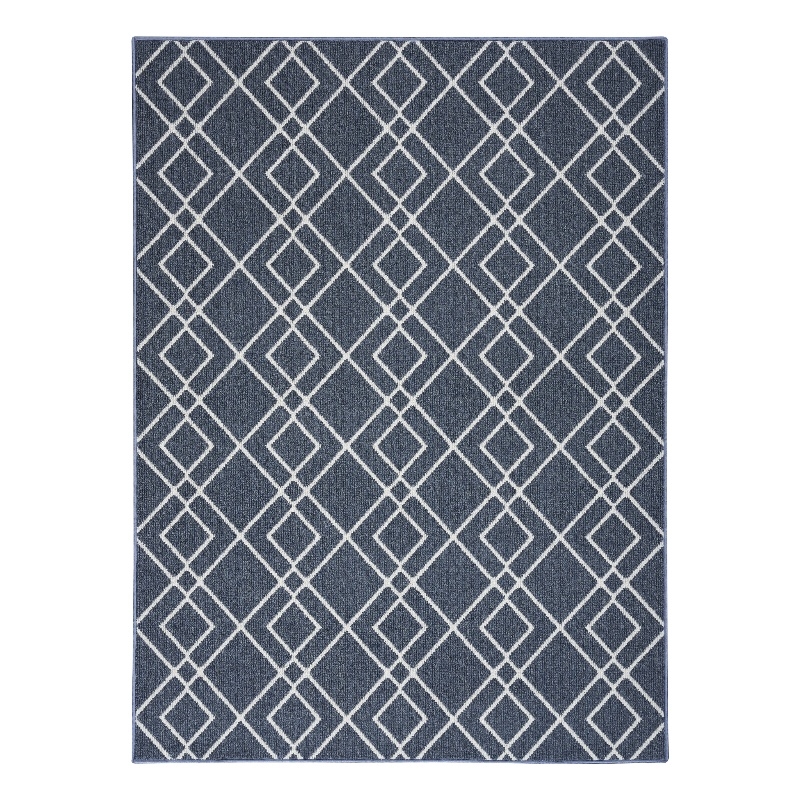 Nourison Modern Lines 5' x 7' Denim Modern Indoor Rug Polypropylene
