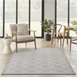 Nourison Modern Lines 5' x 7' Silver Modern Indoor Rug Polypropylene