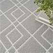 Nourison Modern Lines 5' x 7' Silver Modern Indoor Rug Polypropylene