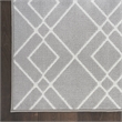 Nourison Modern Lines 5' x 7' Silver Modern Indoor Rug Polypropylene