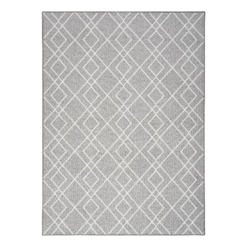 Nourison Modern Lines 5' x 7' Silver Modern Indoor Rug Polypropylene