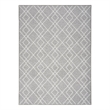 Nourison Modern Lines 5' x 7' Silver Modern Indoor Rug Polypropylene