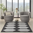 Nourison Modern Passion 6' x 9' Blk/Grey Mid-Century Modern Indoor Rug