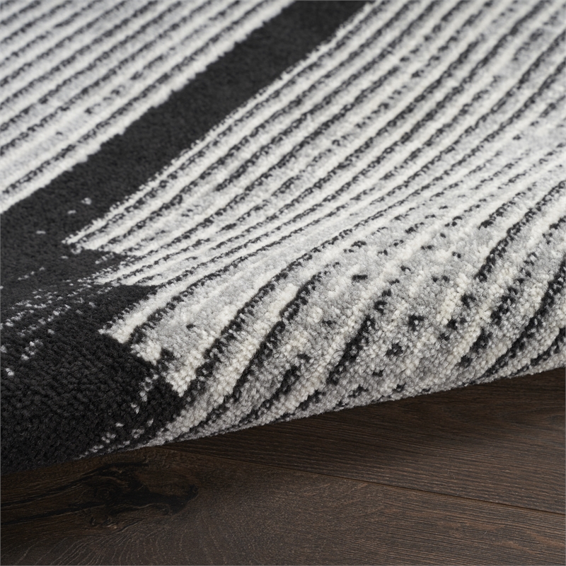 Nourison Modern Passion 6' x 9' Blk/Grey Mid-Century Modern Indoor Rug