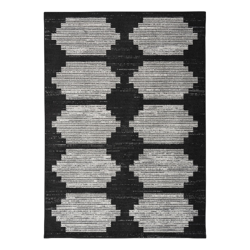 Nourison Modern Passion 6' x 9' Blk/Grey Mid-Century Modern Indoor Rug