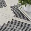 Nourison Modern Passion 6' x 9' Ivory/Grey Mid-Century Modern Indoor Rug