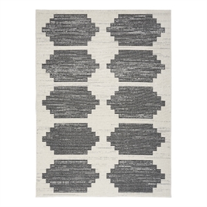 Nourison Modern Passion 6' x 9' Ivory/Grey Mid-Century Modern Indoor Rug
